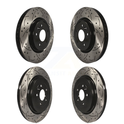Drilled Slot Brake Rotor Front Rear Kit For Ford Explorer With Heavy Duty Brakes