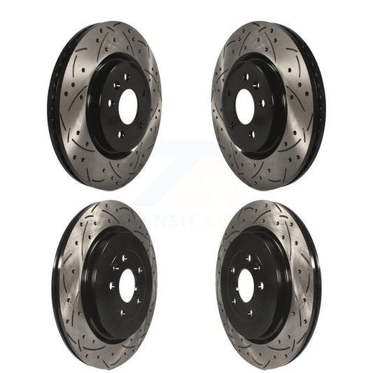 Drilled Slot Brake Rotor Front Rear Kit For Ford Explorer With Heavy Duty Brakes