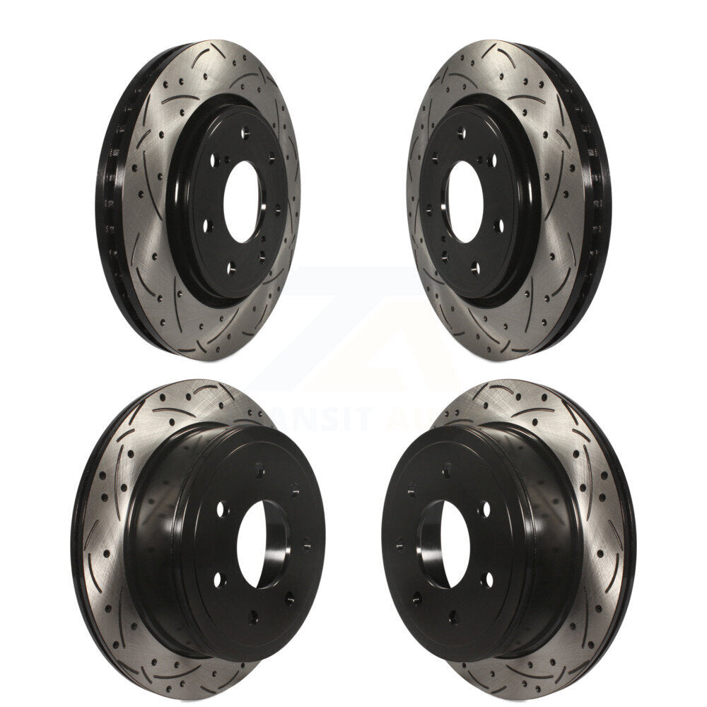Drill Slot Brake Rotor Front Rear Kit For 2010-2011 Ford F-150 With 7 Lug Wheels