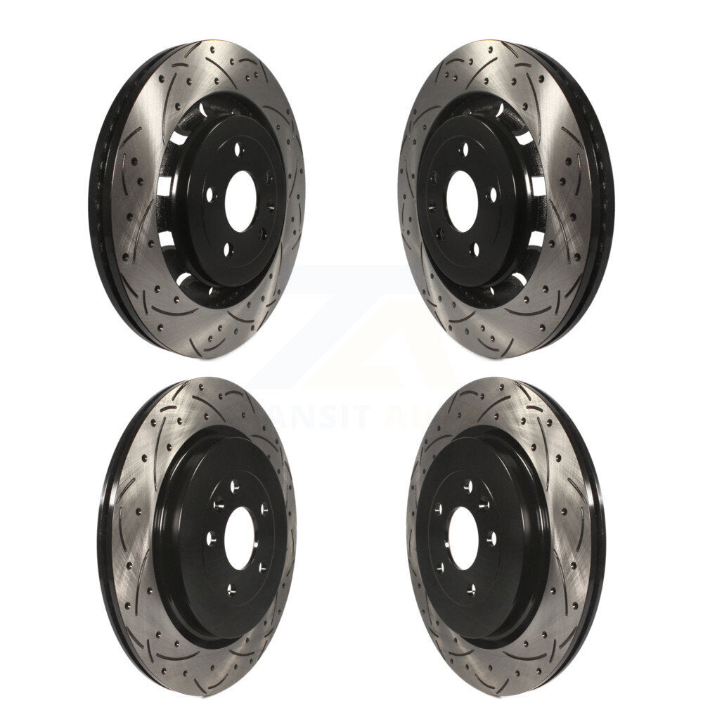 Drill Slot Brake Rotor Front Rear Kit For Ford Explorer Flex Taurus Police Sedan