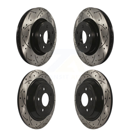 Drilled Slot Brake Rotors Front Rear Kit For 2015-2017 Ford Mustang V6 with 3.7L