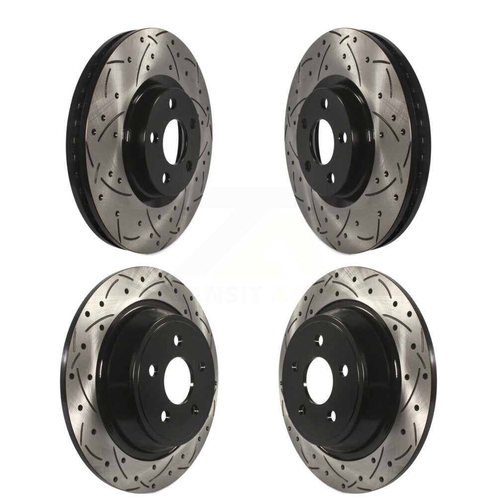 Drilled Slot Brake Rotor Front Rear Kit For Ford Edge Lincoln Continental Police