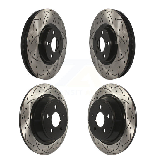 Drilled Slot Brake Rotor Front Rear Kit For Ford Edge Lincoln Continental Police