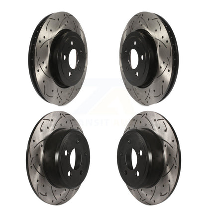 Coated Drill Slot Disc Brake Rotor Front Rear Kit For Chrysler 300 Dodge Charger