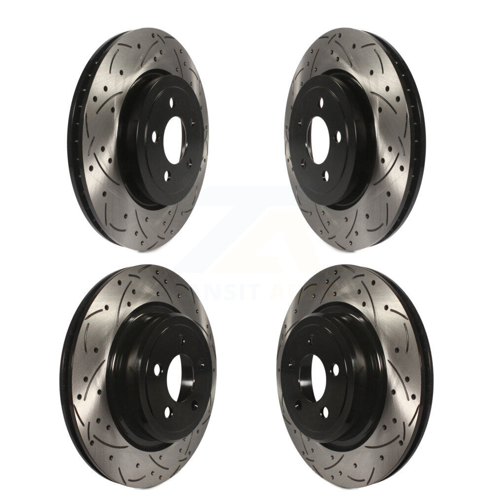 Drill Slot Disc Brake Rotor Front Rear Kit For Dodge Charger With Police Package