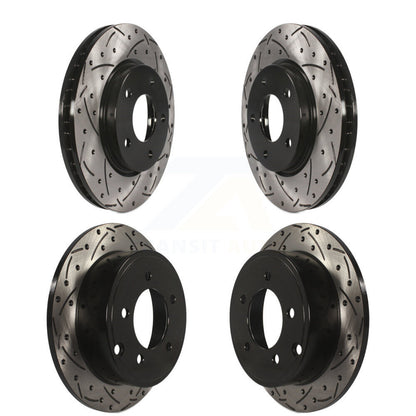 Drilled Slot Disc Brake Rotor Front Rear Kit For Mitsubishi Lancer Dodge Caliber
