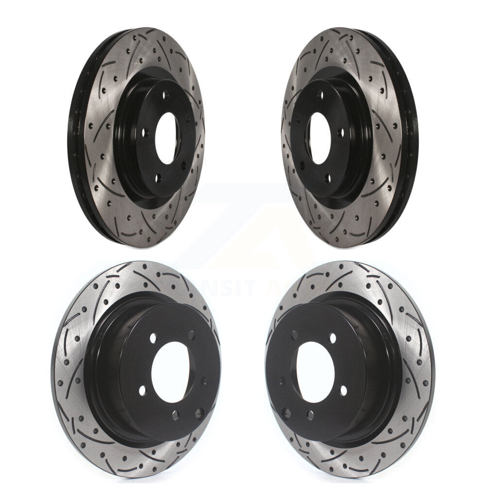 Drill Slot Brake Rotor Front Rear Kit For Jeep Mitsubishi Patriot Lancer Compass