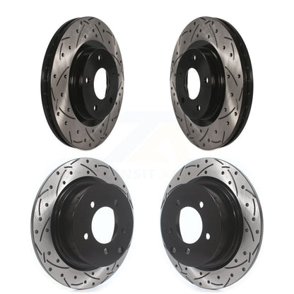 Drill Slot Brake Rotor Front Rear Kit For Jeep Mitsubishi Patriot Lancer Compass