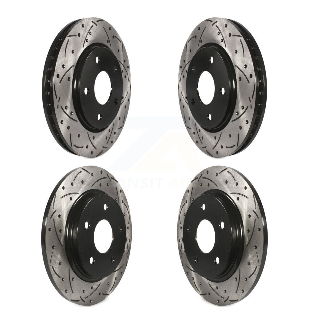 Drill Slot Brake Rotor Front Rear Kit For Dodge Grand Caravan Journey Chrysler &
