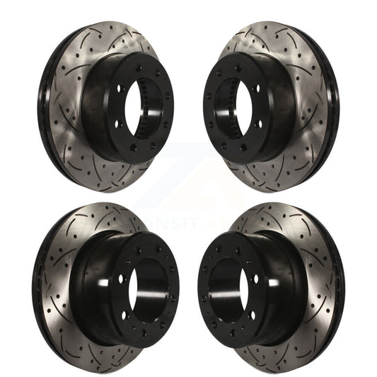 Coated Drilled Slot Disc Brake Rotor Front Rear Kit For Ram 2500 3500 1500 Dodge