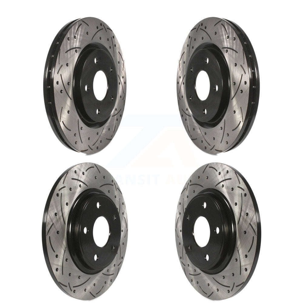 Drill Slot Brake Rotor Front Rear Kit For Dodge Grand Caravan Journey Chrysler &
