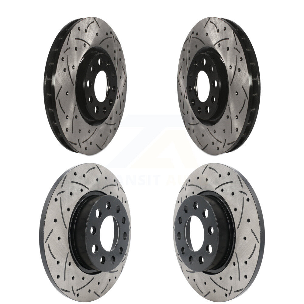 Drilled Slot Disc Brake Rotor Front Rear Kit For Jeep Compass Renegade Fiat 500X