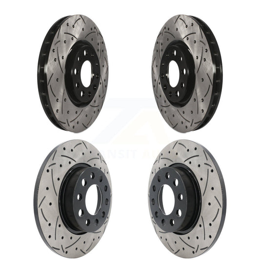 Drilled Slot Disc Brake Rotor Front Rear Kit For Jeep Compass Renegade Fiat 500X