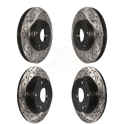 Coated Drill Slot Disc Brake Rotors Front Rear Kit For Honda Civic Acura CSX ILX