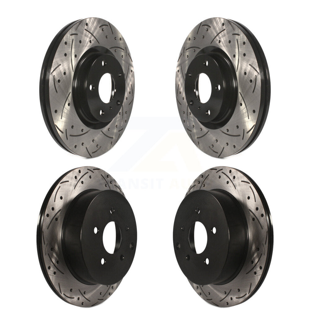 Coat Drill Slot Disc Brake Rotors Front Rear Kit For Nissan Murano INFINITI QX70