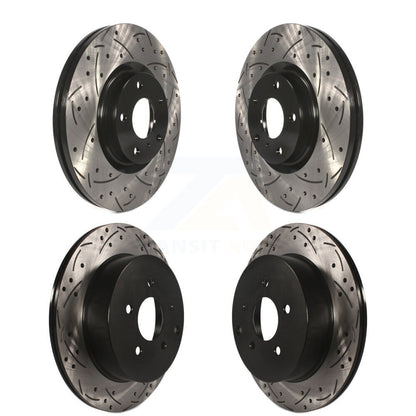 Coat Drill Slot Disc Brake Rotors Front Rear Kit For Nissan Murano INFINITI QX70