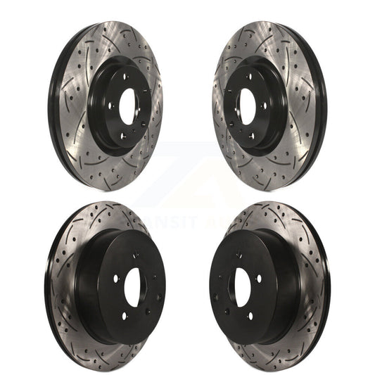 Coat Drill Slot Disc Brake Rotors Front Rear Kit For Nissan Murano INFINITI QX70