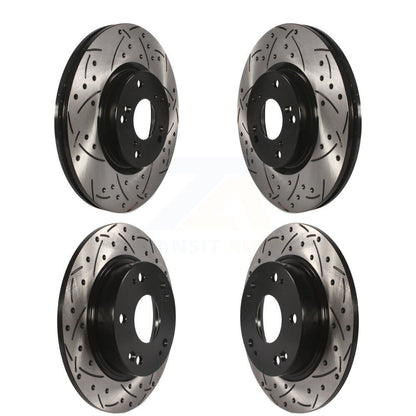 Coated Drill Slot Disc Brake Rotors Front Rear Kit For Honda Civic Acura CSX ILX