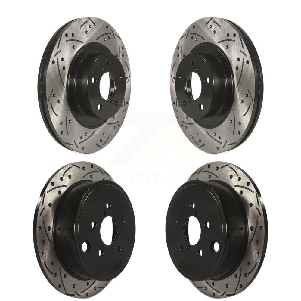 Drill Slot Brake Rotor Front Rear Kit For Subaru Impreza Forester Outback Legacy