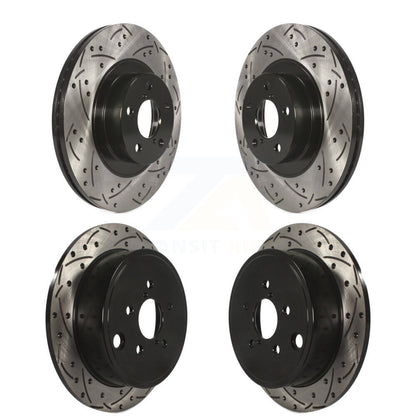 Drill Slot Brake Rotor Front Rear Kit For Subaru Impreza Forester Outback Legacy