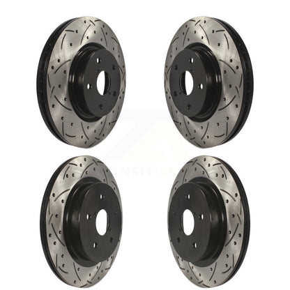 Coated Drill Slot Disc Brake Rotors Front Rear Kit For Subaru Outback WRX Legacy