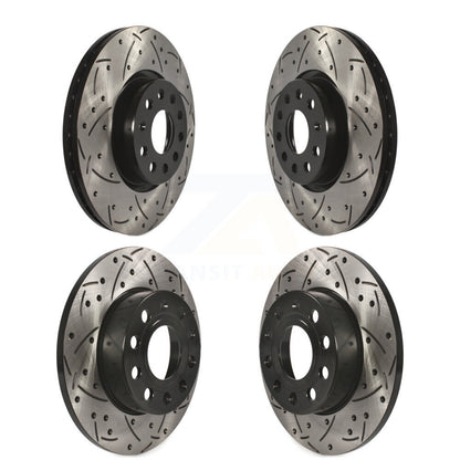 Drill Slot Disc Brake Rotor Front Rear Kit For Volkswagen Rabbit Audi A3 Quattro