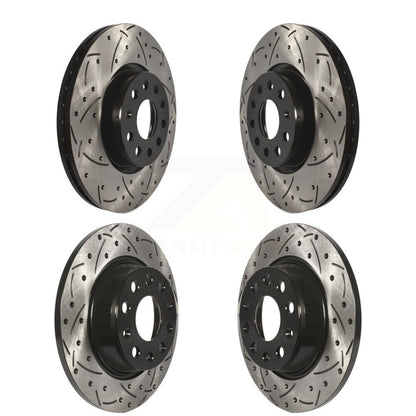 Drilled Slot Brake Rotor Front Rear Kit For Volkswagen Tiguan CC Audi Q3 Quattro