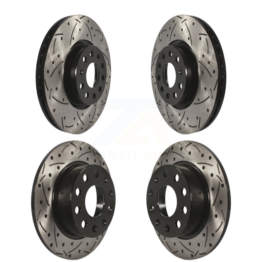 Drill Slot Brake Rotors Front Rear Kit For Volkswagen Jetta Golf Alltrack Beetle