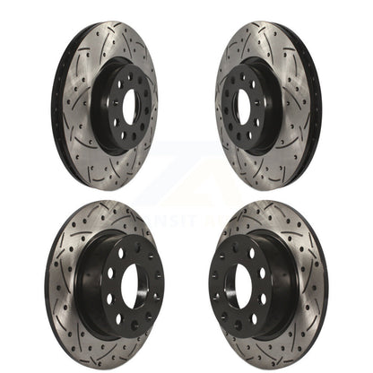 Drill Slot Brake Rotors Front Rear Kit For Volkswagen Jetta Golf Alltrack Beetle