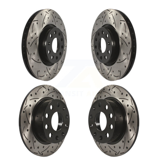 Drill Slot Brake Rotors Front Rear Kit For Volkswagen Jetta Golf Alltrack Beetle