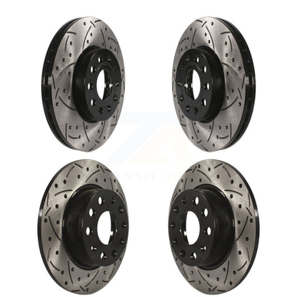 Drilled Slot Brake Rotor Front Rear Kit For Volkswagen Golf SportWagen Taos Audi