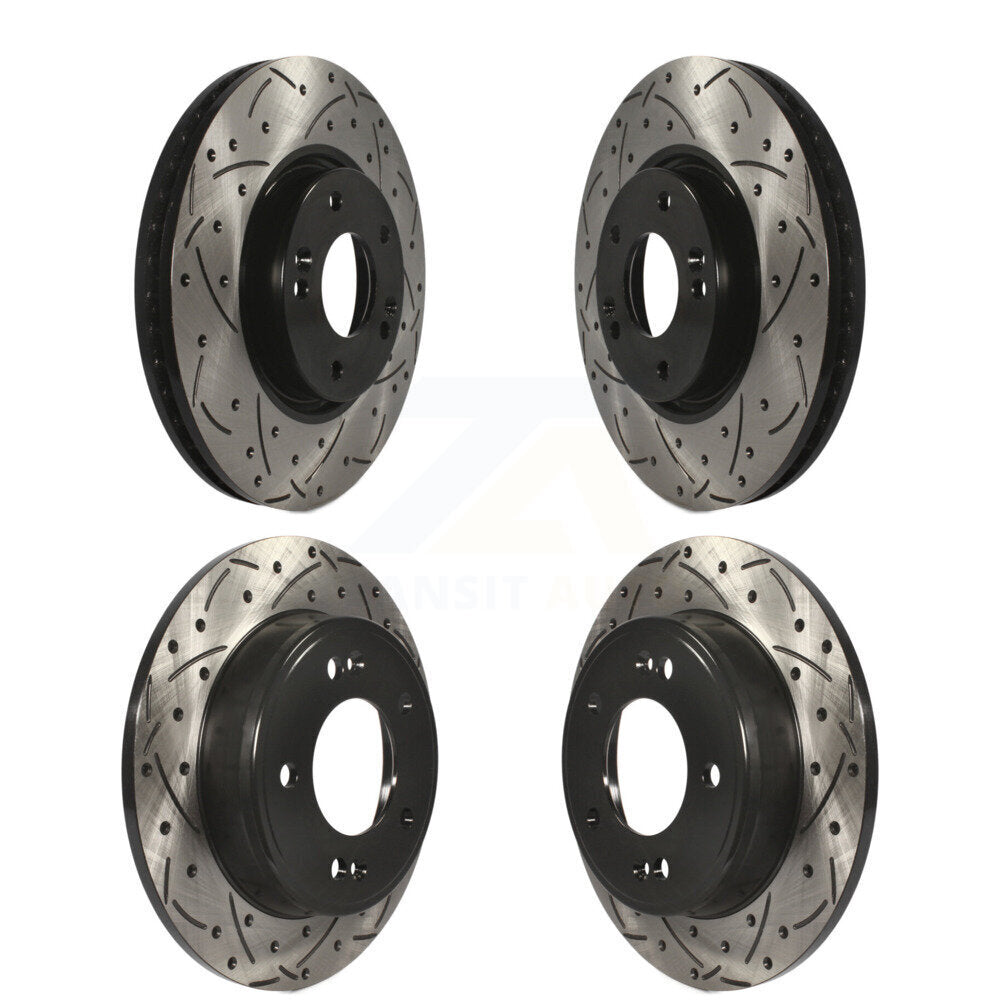 Drill Slot Brake Rotor Front Rear Kit For Kia Forte Hyundai Veloster Forte5 Koup