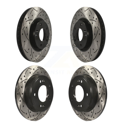 Drill Slot Brake Rotor Front Rear Kit For Kia Forte Hyundai Veloster Forte5 Koup