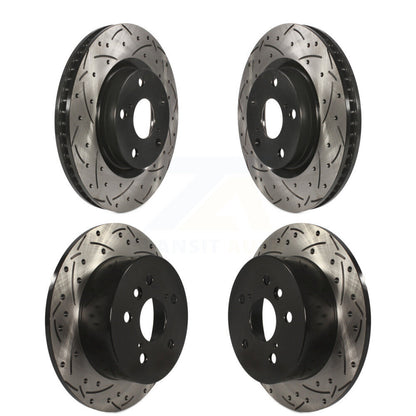 Drilled Slot Disc Brake Rotor Front Rear Kit For Toyota Camry Lexus ES350 Avalon