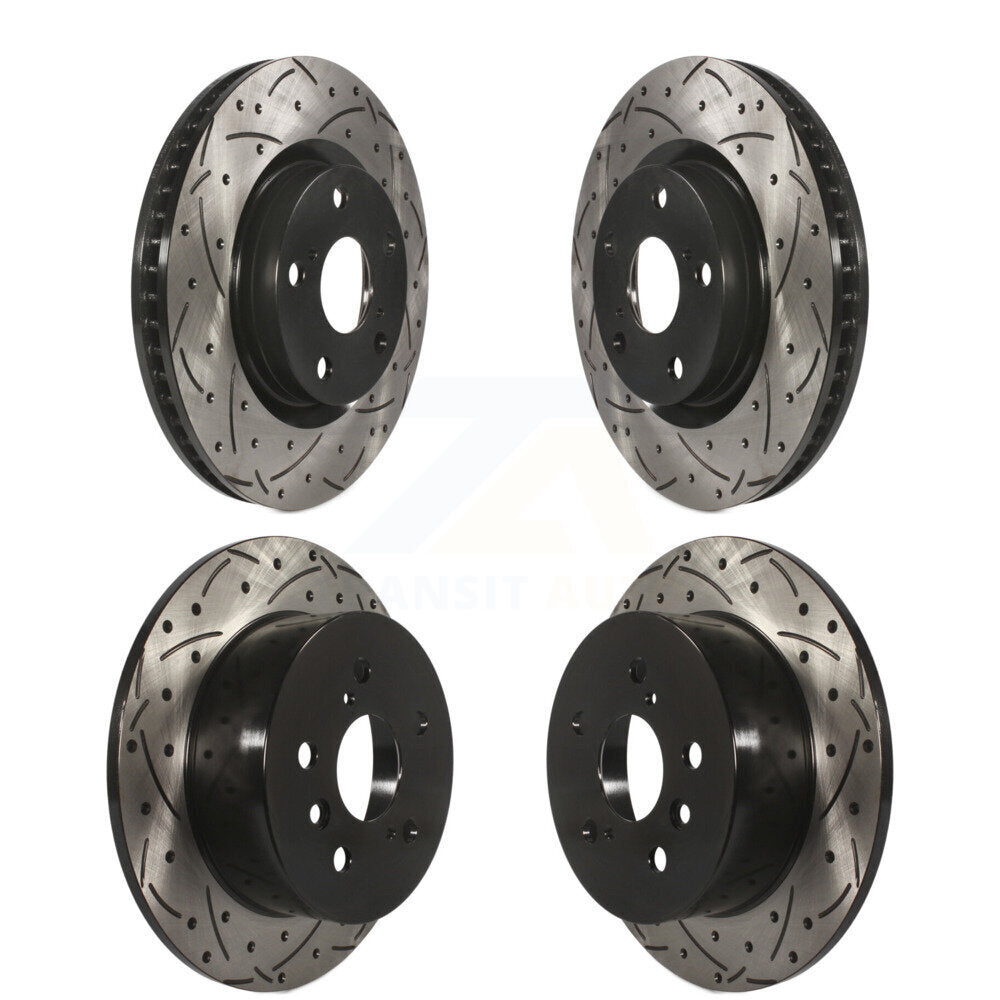 Drill Slot Brake Rotor Front Rear Kit For Toyota Camry Lexus ES350 Avalon ES300h