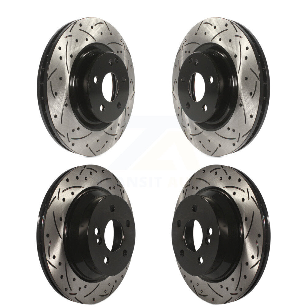 Drilled Slot Brake Rotors Front Rear Kit For Mercedes-Benz GLK350 GLK250 CLS550