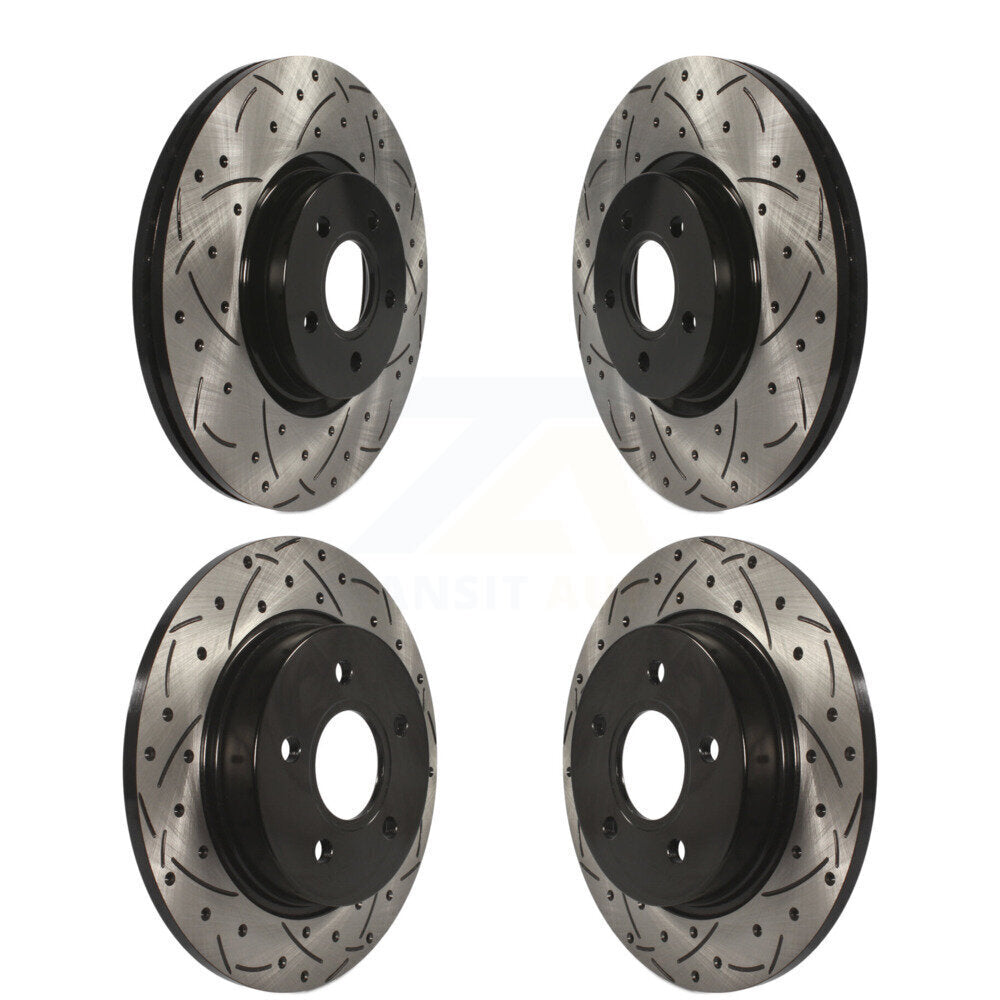 Drilled Slot Brake Rotor Front Rear Kit For Ford Focus With 320mm Diameter