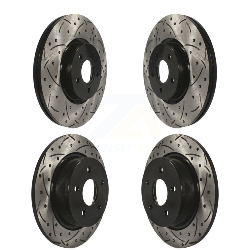 Coat Drill Slot Disc Brake Rotors Front Rear Kit For Ford Escape Transit Connect