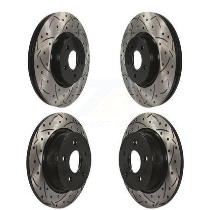 Coat Drill Slot Disc Brake Rotors Front Rear Kit For Ford Escape Transit Connect