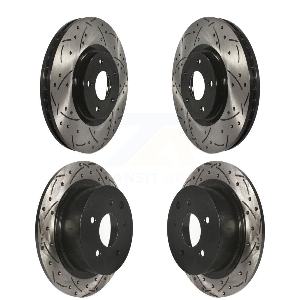 Drilled Slot Brake Rotors Front Rear Kit For 2007-2012 Nissan Sentra SE-R Spec V