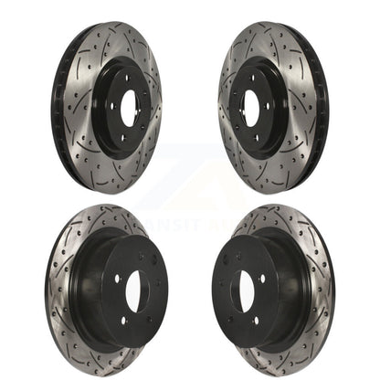 Drilled Slot Brake Rotors Front Rear Kit For 2007-2012 Nissan Sentra SE-R Spec V