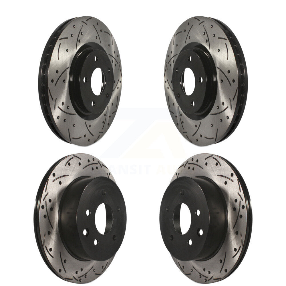 Drilled Slot Disc Brake Rotors Front Rear Kit For 2014-2017 Nissan Juke Nismo RS