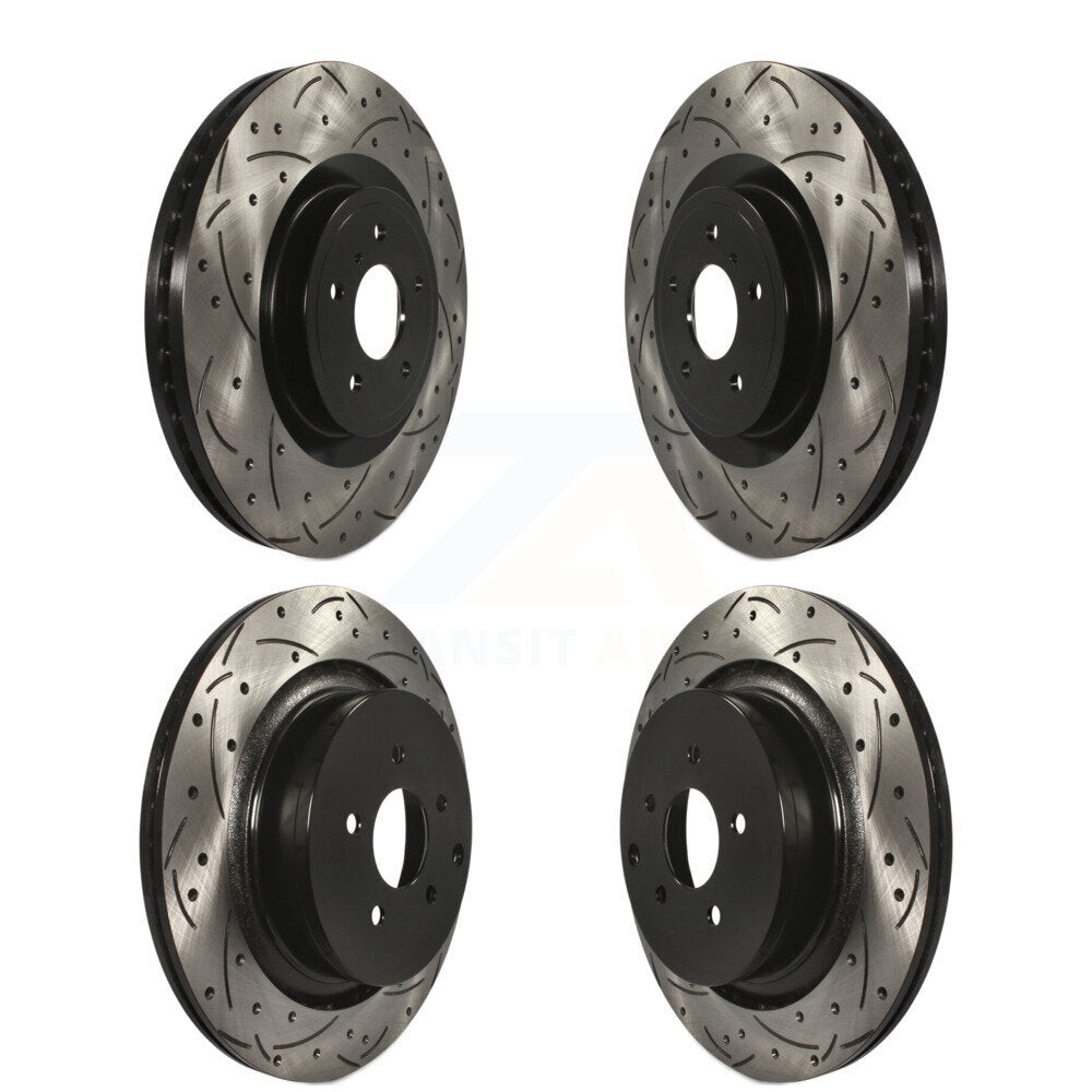 Drill Slot Brake Rotor Front Rear Kit For INFINITI FX50 With Dual Piston Caliper