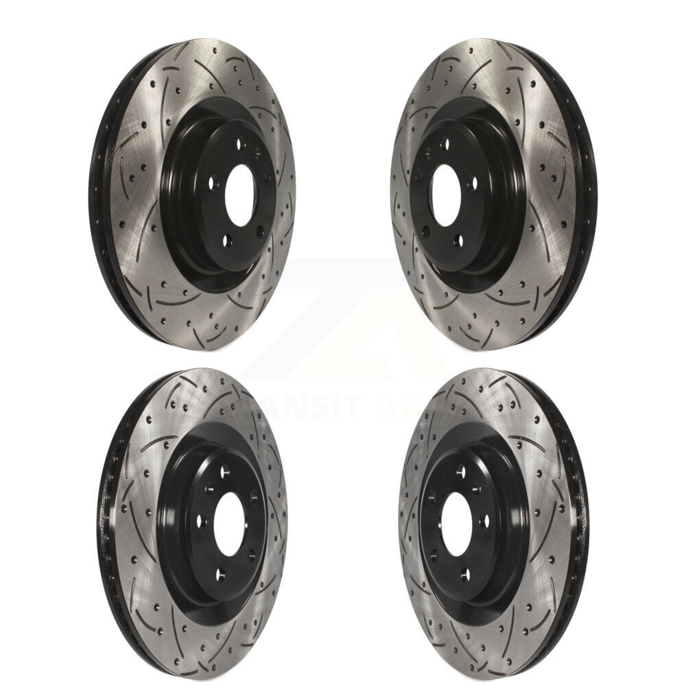 Drill Slot Brake Rotor Front Rear Kit For Audi Q5 Porsche Macan S4 S5 A6 Quattro