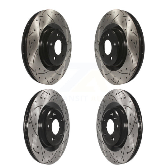 Drill Slot Brake Rotor Front Rear Kit For Audi Q5 Porsche Macan S4 S5 A6 Quattro