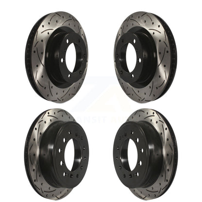 Coated Drill Slot Disc Brake Rotor Front Rear Kit For Toyota 4Runner Lexus GX460