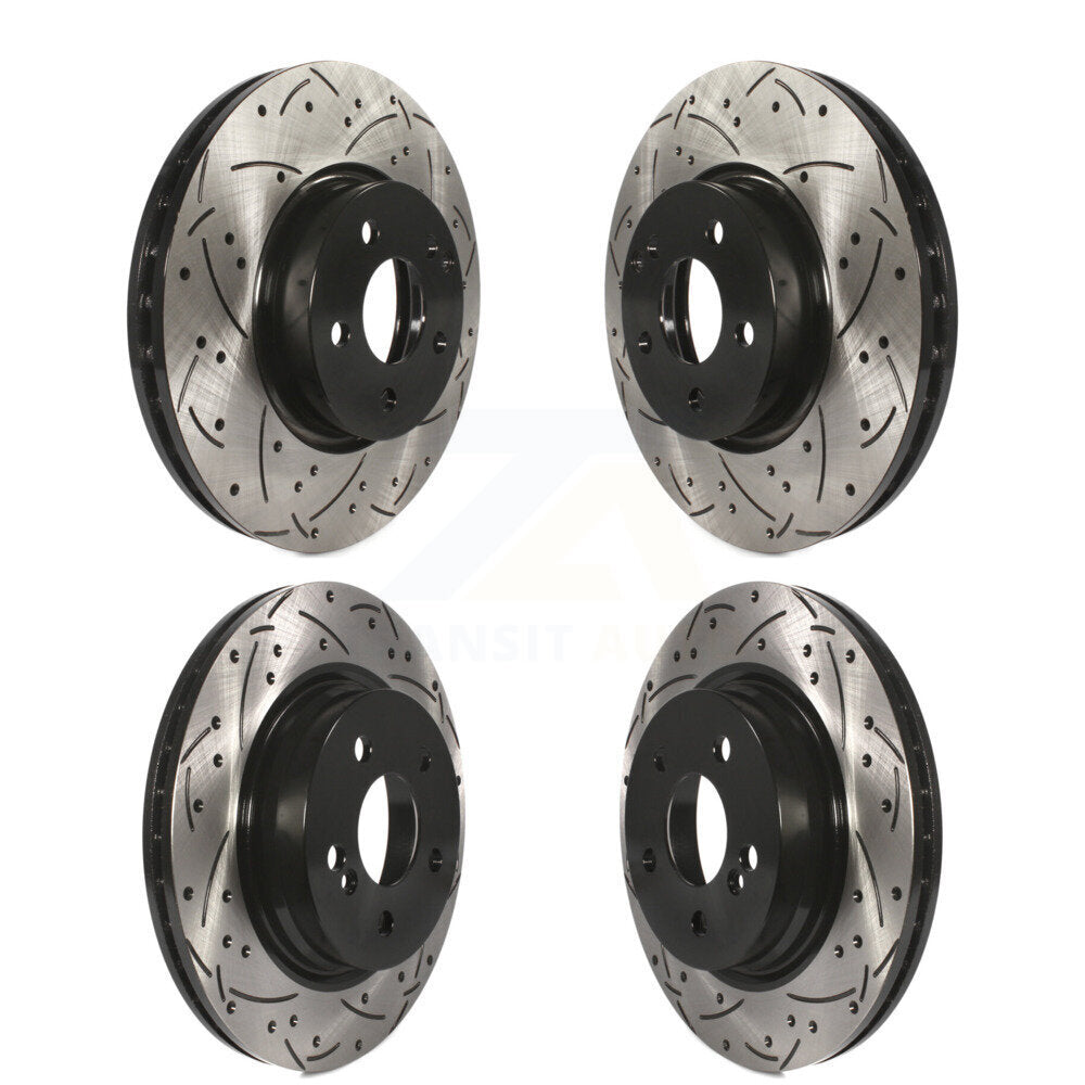 Drill Slot Disc Brake Rotor Front Rear Kit For Mercedes-Benz C300 C350 E350 E300
