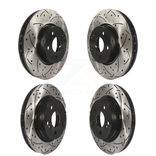 Drill Slot Disc Brake Rotor Front Rear Kit For Mercedes-Benz C300 C350 E350 E300