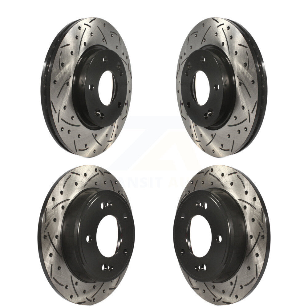 Drill Slot Brake Rotor Front Rear Kit For Hyundai Elantra Kia Kona Forte Soul GT
