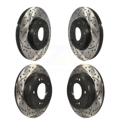 Drill Slot Brake Rotor Front Rear Kit For Hyundai Elantra Kia Kona Forte Soul GT